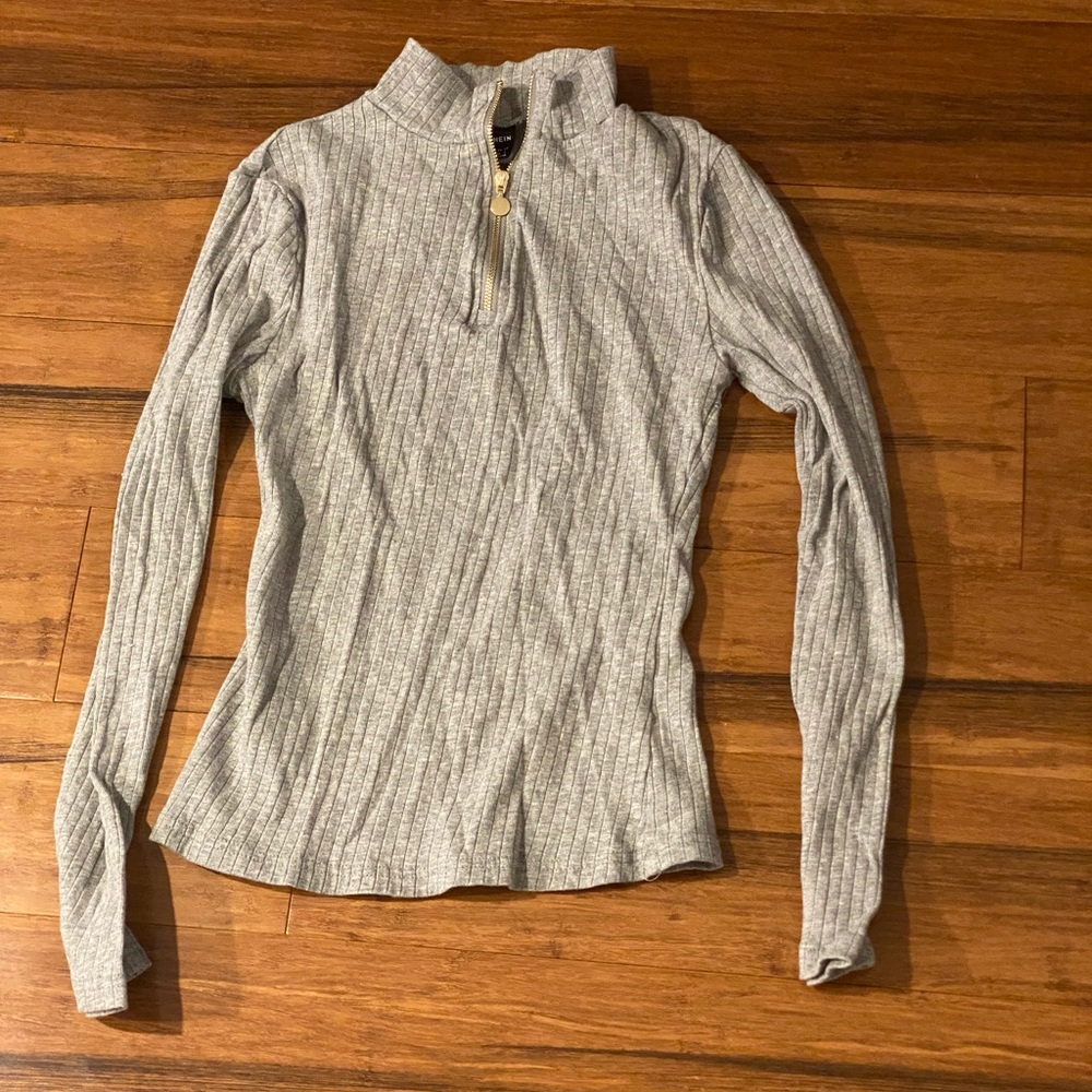 Mock neck zip up sweater!